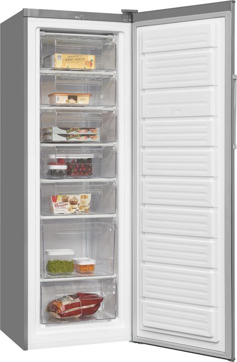 Actual product image Exquisit GS280-H-040E Freezer Freestanding E Stainless Steel (Stand-alone, 242 l)