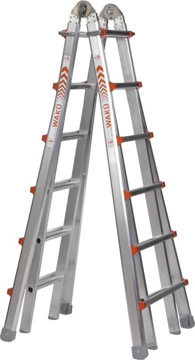 kaiserkraft Teleskop-Klappleiter (Mehrzweckleiter, 640 cm)