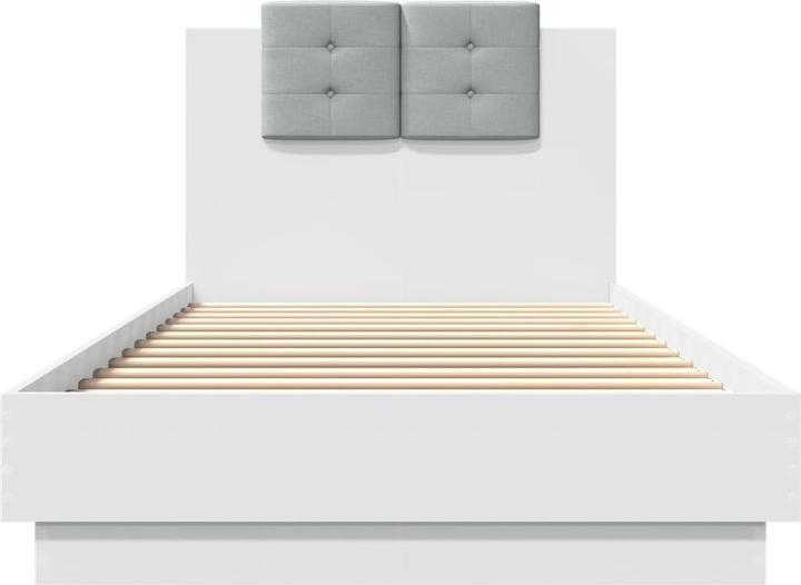 Produktbild VidaXL Bettgestell mit Kopfteil und LED-Leuchten (90 x 200 cm)