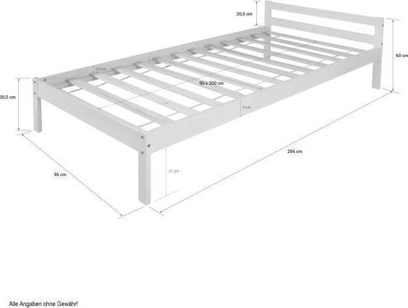 Image du produit Homestyle4u Lit d'enfant (90 x 200 cm)