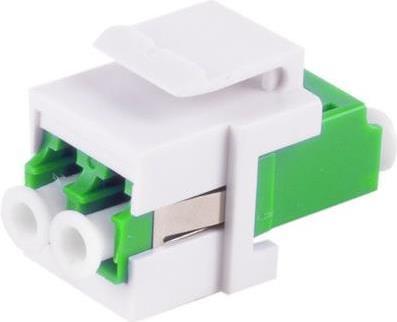 Actual product image Shiverpeaks ®-BASIC-S--LO fibre optic keystone connector, LC-LC, duplex, green