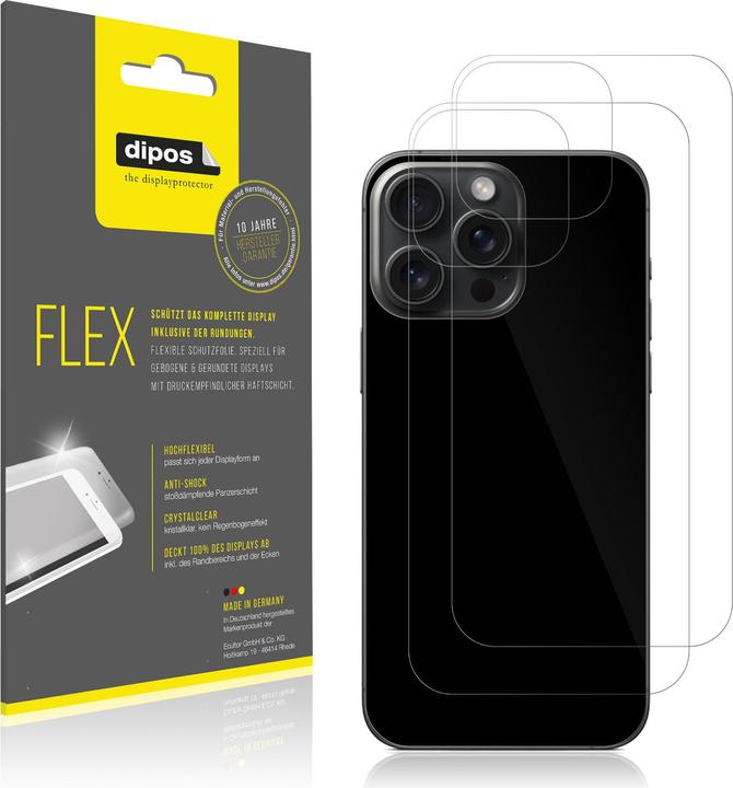 Produktbild Dipos 3D Full Cover Schutzfolie (1 Stück, Apple iPhone 15 Pro Max)