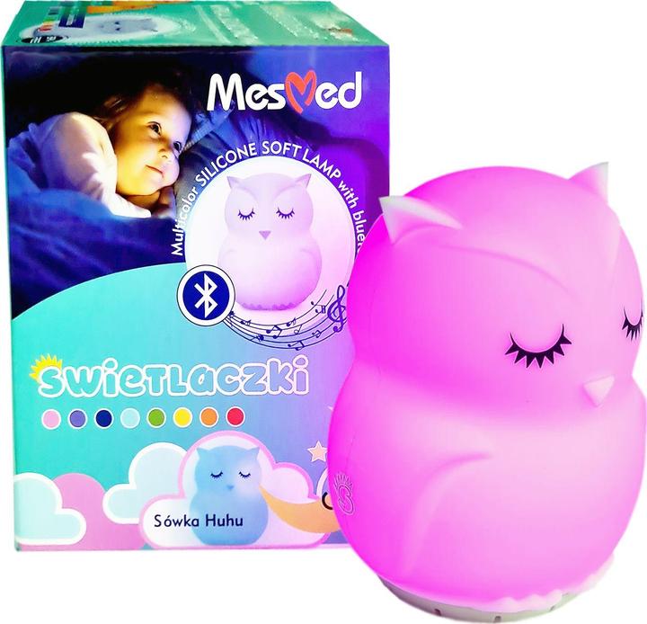 Produktbild MesMed Changing color silicone lamp with Bluetooth speaker Fluorescent Owl HU HU