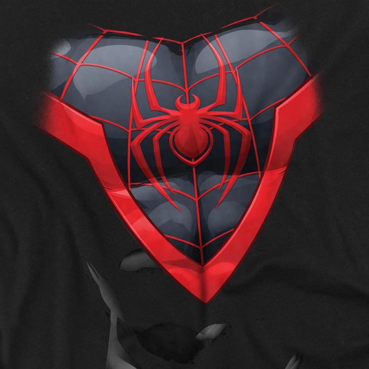 Actual product image Spiderman Unisex Adult Miles Morales Costume T-Shirt (XL)
