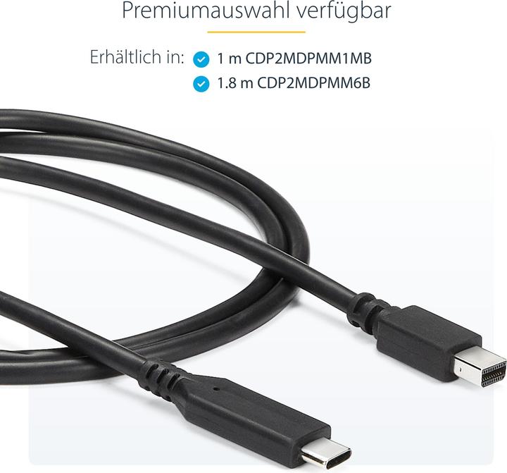 Image du produit StarTech USB Typ C — Mini DisplayPort (1.80 m, DisplayPort)
