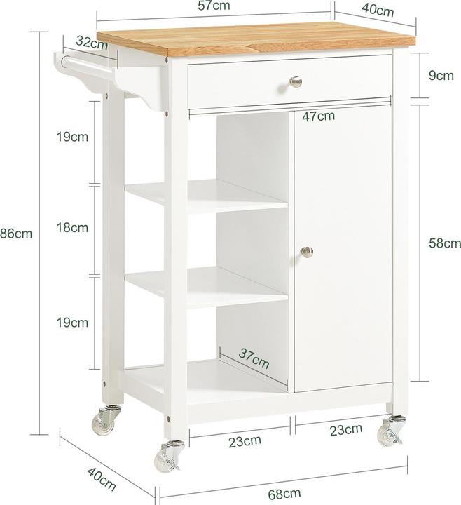 Nutritional values and ingredients SoBuy Serving trolley
