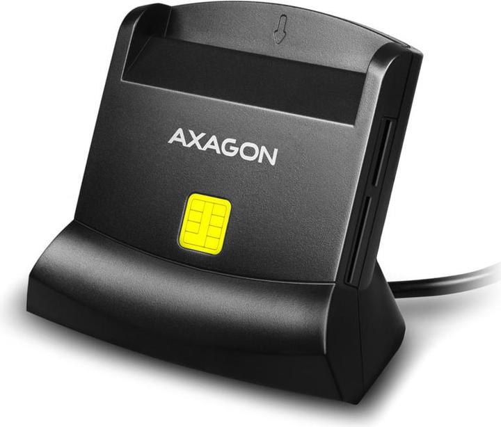 Actual product image Axagon CRE-SM2 USB Smart Card and SD/microSD/SIM Card Reader - USB 2.0 (USB 2.0)