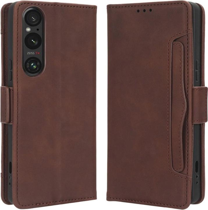 Cover-Discount Sony Xperia 1 V - Case with many card slots brown (Sony Xperia 1 V)