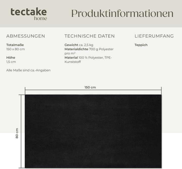 Immagine prodotto tectake Tappeto a pelo corto Soft Zone (80 x 150 cm)