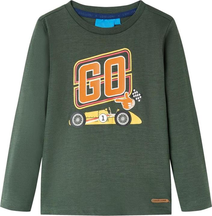 Image du produit VidaXL T-shirt manches longues enfant vert foncé 140,Matière : 100 (140)