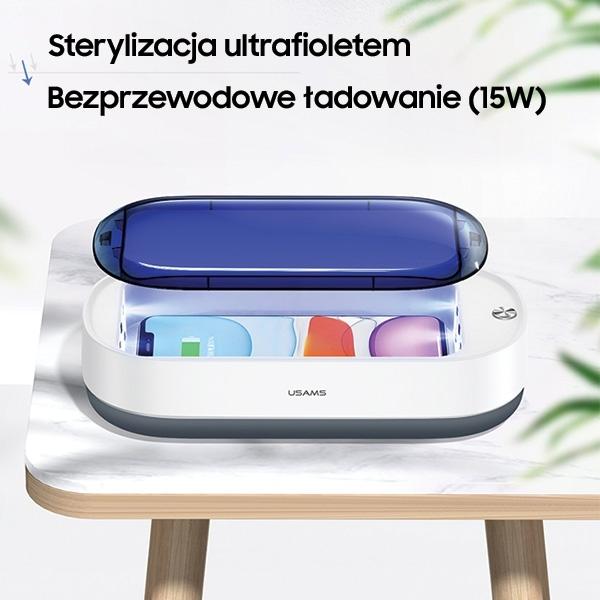 Immagine prodotto Usams Box di sterilizzazione UV con stazione di ricarica Qi