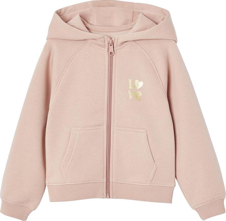 Vertbaudet Mädchen Kapuzensweatjacke für Sport und Freizeit mit Recycling-Polyester