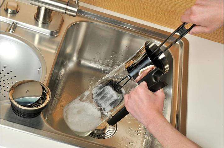 Produktbild WMF Flaschenbürste Reinigungsbürste Flaschenreiniger Gläserbürste 41cm Schwamm (1 Stk.)