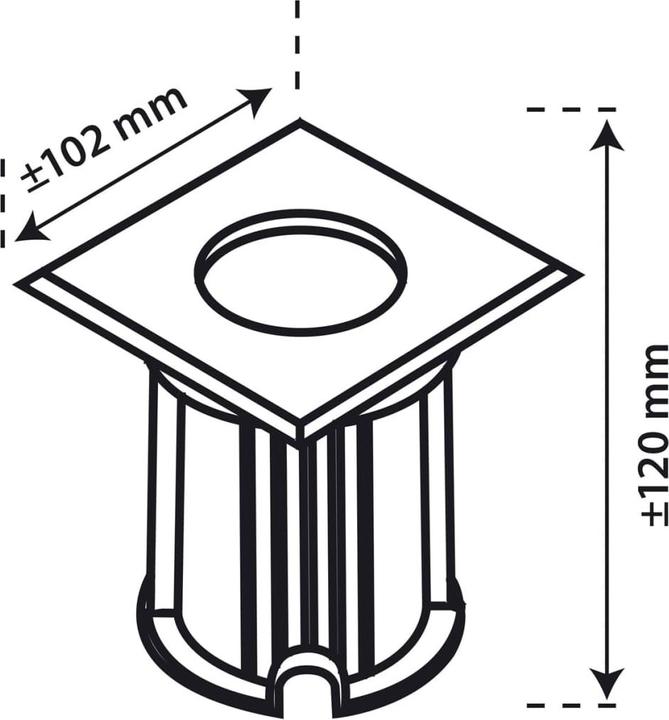 Actual product image Smartwares Outdoor Recessed Light LED Outdoor Ground Recessed Spotlight (230 lm, GU10, IP65)