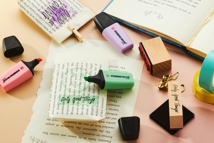 Image du produit STABILO Boss Mini Pastell 6er Etui (rose et menthe, Abricot, Jaune, Lila, Bleu nuageux, 5 mm, 6 x)