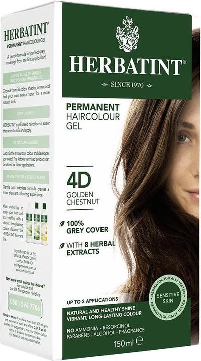 Herbatint Haarfärbegel 4D Gold Kastanienbraun Gel (4D Gold Kastanienbraun)
