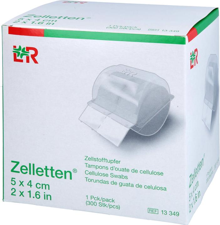 Produktbild Lohmann & Rauscher Zelletten Tupfer gerollt unsteril 5 x 4 cm, 300 St. Tupfer