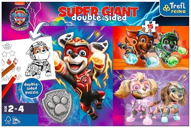 Produktbild Trefl Primo GIANT Puzzle 15 Teile + Malvorlage Paw Patrol Film (15 Teile)
