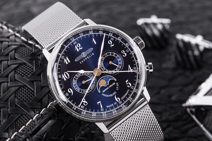 Immagine prodotto Zeppelin LZ129 Hindenburg 7036M-3 Orologio al quarzo blu (259102) (Orologio da polso analogico, 40 mm)