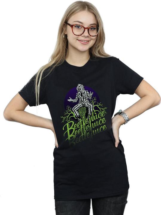 Immagine prodotto Beetlejuice Maglietta Boyfriend in cotone Faded Pose Donna/Ladies (M)