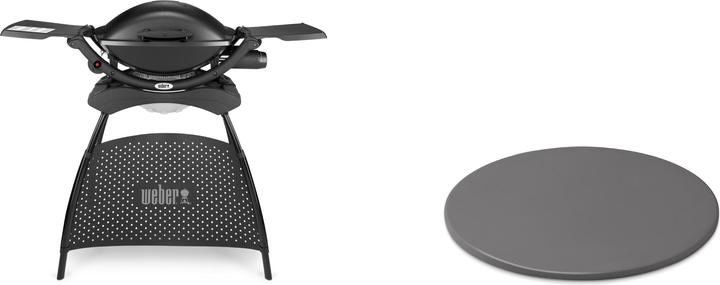 Produktbild Weber Q 2000 Stand + glasierter Pizzastein rund Ø 36 cm