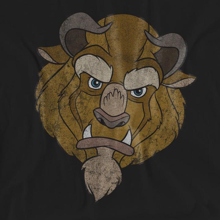 Actual product image Beauty And The Beast Unisex Adult Beast Head T-Shirt (L)