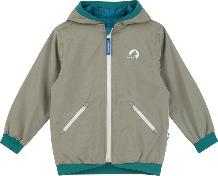 Image du produit finkid wendbare Regenjacke Muutuva vetiver/deep jungle (140, 146)