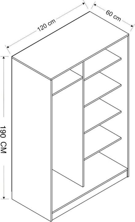 Produktbild Skye Decor Eugene (120 x 52 x 190 cm)