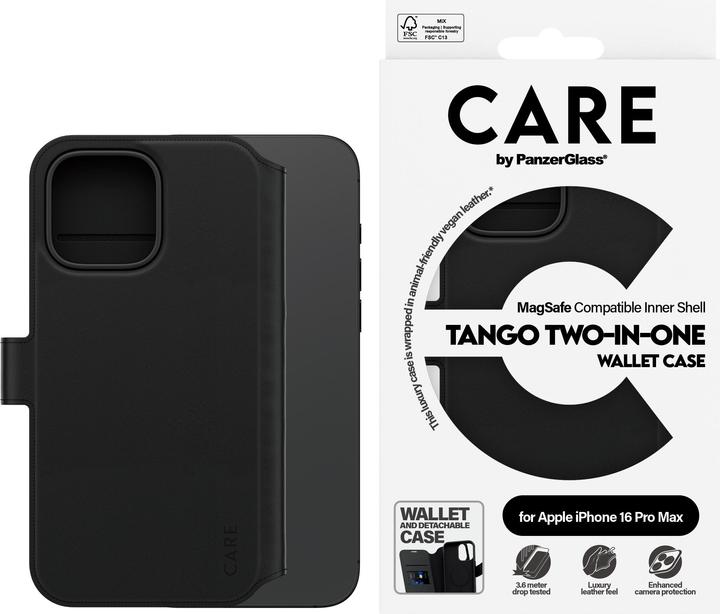 Immagine prodotto PanzerGlass CARE Tango Two-in-One Wallet Case (Apple iPhone 16 Pro Max)