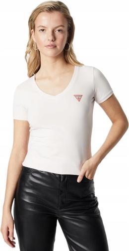 Produktbild Guess t-hirt mit v-auchnitt, damen gue mini triangle (S)