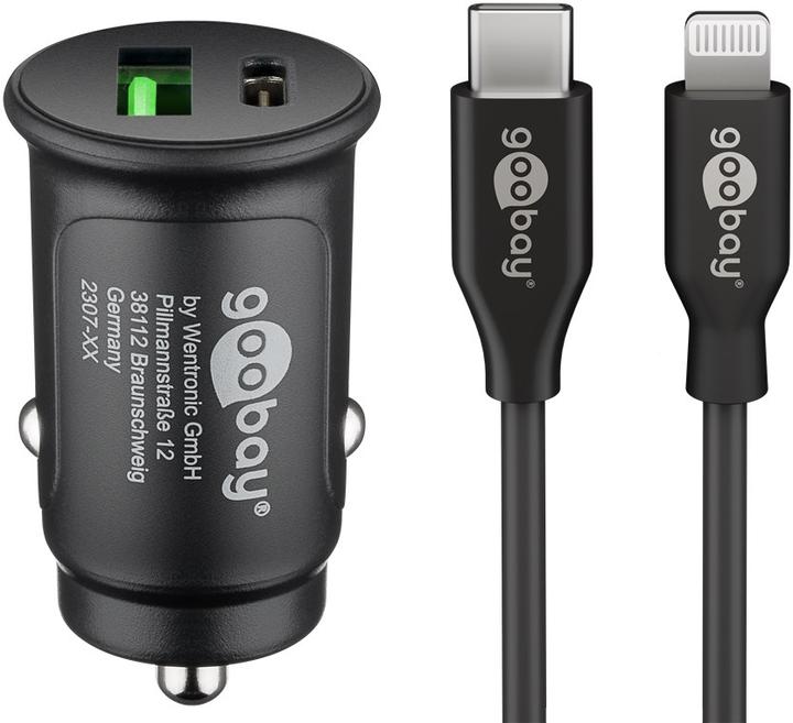Produktbild Goobay Dual-USB Auto-Schnellladeset Lightning 27 W