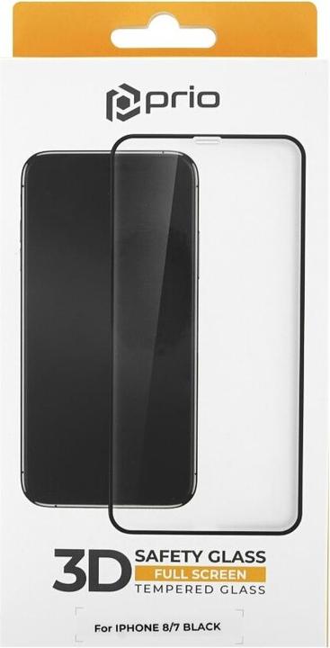 Actual product image prio 3D screen protector for iPhone 8/7 black (1 Piece, Apple iPhone 8, Apple iPhone 7)