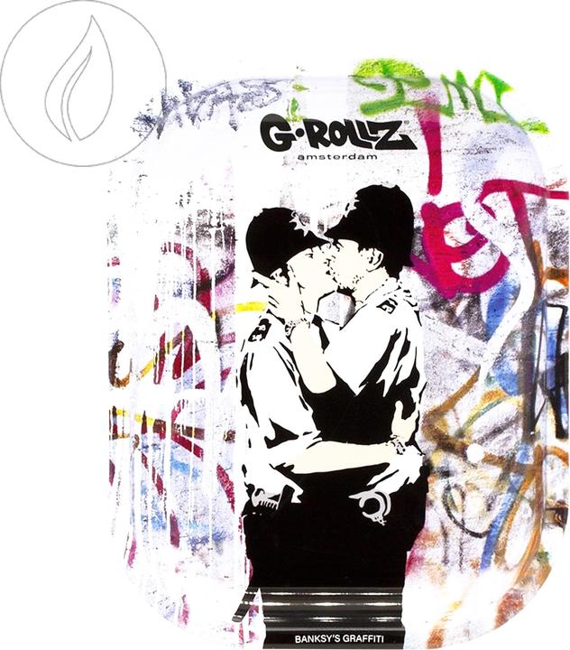 G-Rollz Rolling Tray S Banksy's Cop on Cop 140 x 180mm
