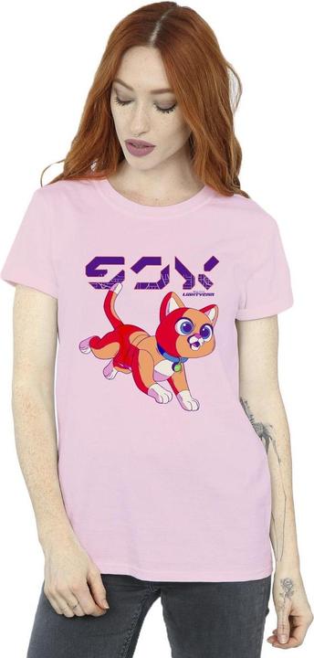 Actual product image Disney Womens/Ladies Lightyear Sox Digital Cute Cotton Boyfriend T-Shirt (XL)
