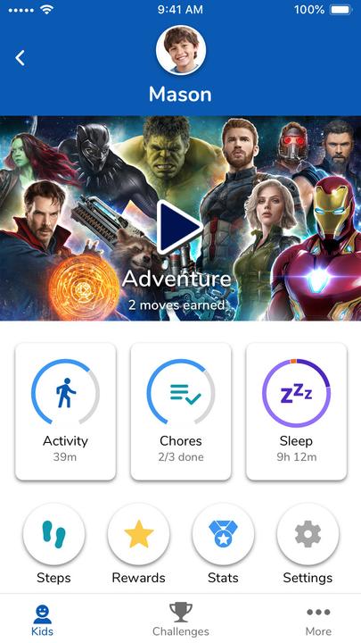 Produktbild Garmin Vivofit jr. 3 Marvel Iron Man (20 mm)
