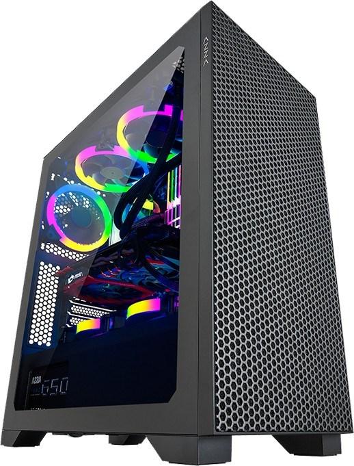 Actual product image Linkworld Hive 450 GAMING Miditower Black RGB retail - Midi/Minitower - ATX (mATX, ITX, ATX, E-ATX)
