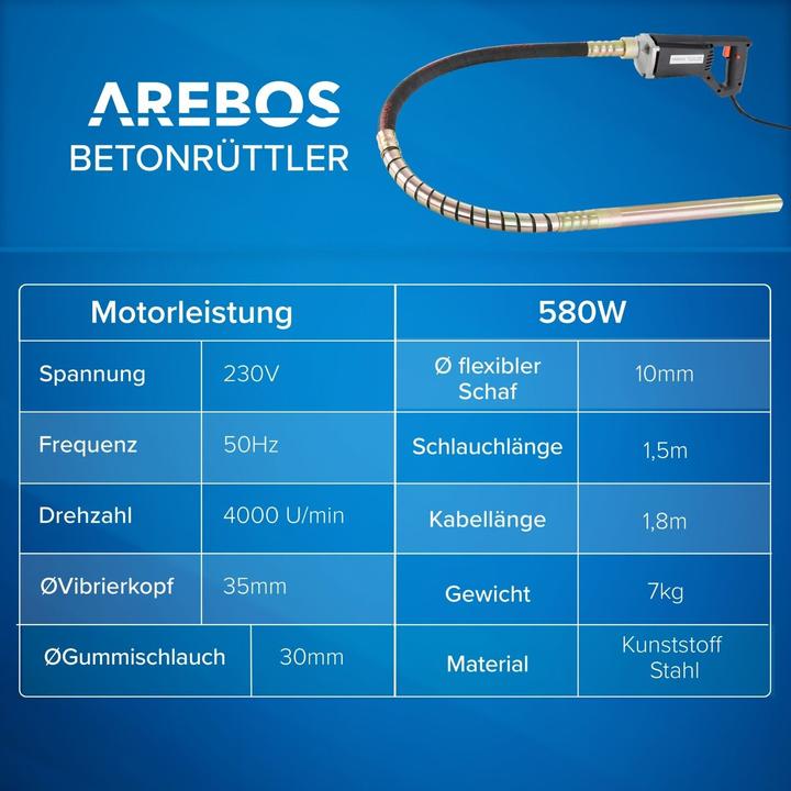 Actual product image Arebos Betonrüttler