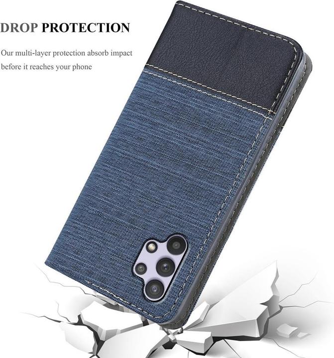 Produktbild Cadorabo Book Jeans Optik Cover (Samsung Galaxy A32)