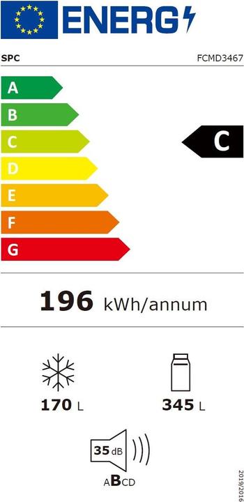Etichetta energetica SPC FCMD3467 (515 l)
