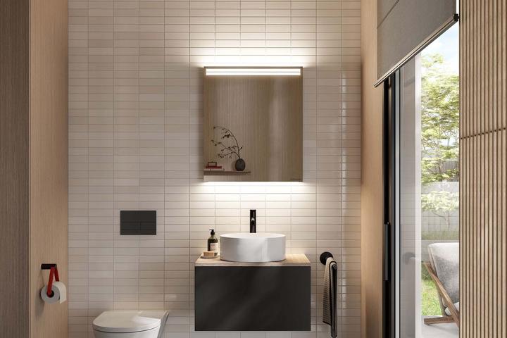Image du produit Schneider ARANGALINE avec miroir chauffant miroir lumineux LED, avec prise de courant, 127x78x14cm