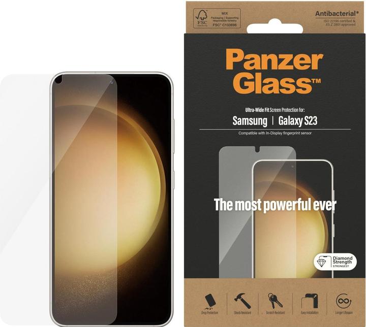 Produktbild PanzerGlass Displayschutz Ultra Wide Fit (1 Stück, Samsung Galaxy S23)