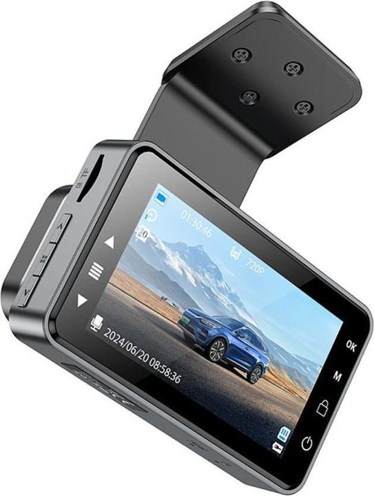 Immagine prodotto Hoco Headphone with microphone car recorder with display 3" 1280*720 / 30fps DV9 metal gray (Display integrato, Microfono incorporato, Visione notturna, HD)