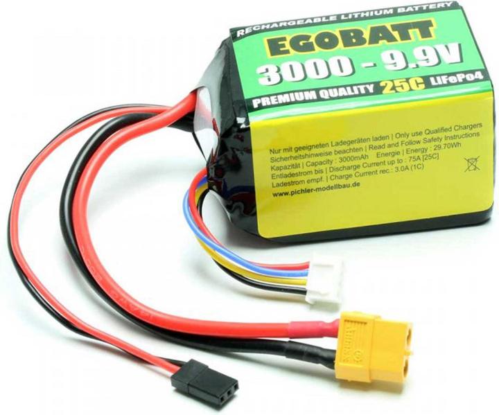 Image du produit Pichler Modélisme Pack d'accus (LiIon) Accu LiFe EGOBATT 3000 9.9V (25C) (9.90 V, 3000 mAh)