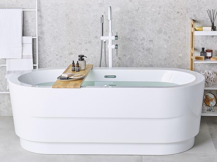 Actual product image Beliani Bathtub freestanding white oval 170 x 80 cm EMPRESA (214 l, 80 cm)