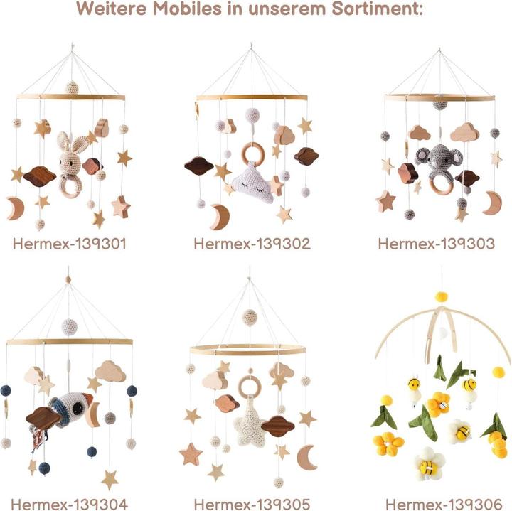 Immagine prodotto Hermex Hängemobile Mobile Schlafmobile Baby Wiege Spielzeug