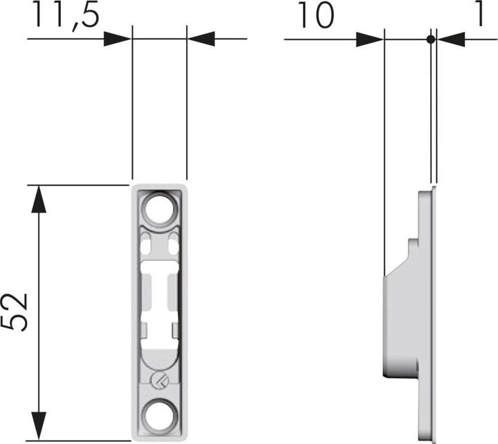 Image du produit Italiana Ferramenta Compas pour abattants avec frein Kiaro (1 pcs)