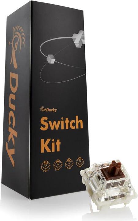 Actual product image Ducky Gateron G Pro Brown RGB Switches, mechanical, 3-pin, tactile, MX stem, 55g - 110 pieces