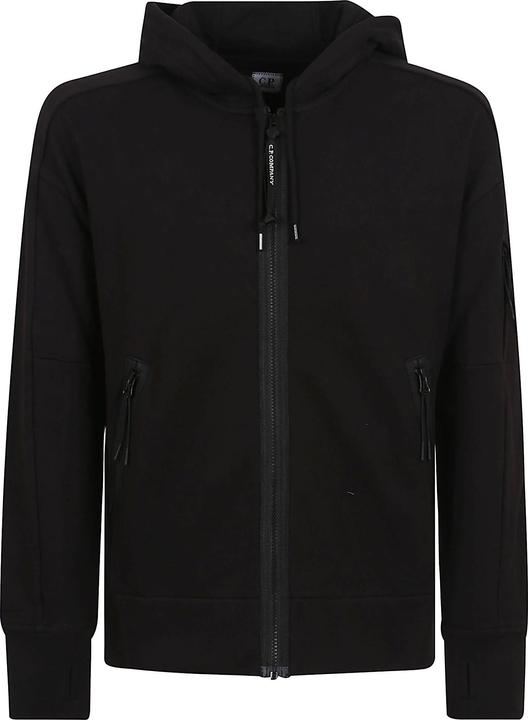 C.P. Company Diagonal Raised Fleece Full Zip Hooded Sweatshirts