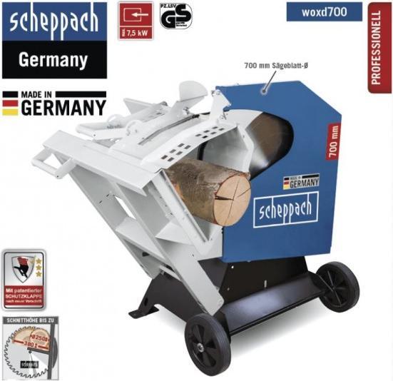 Actual product image Scheppach Made in Germany 700 mm tilting circular saw incl. patented safety flap & direct drive