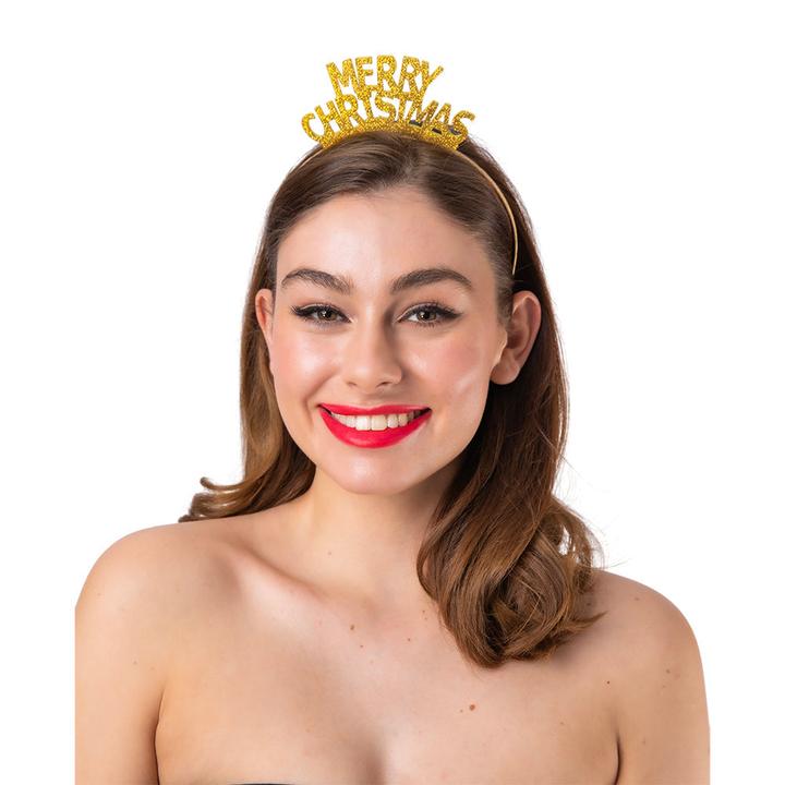 Wicked Costumes Goldenes Frohe Weihnachten auf Haarband